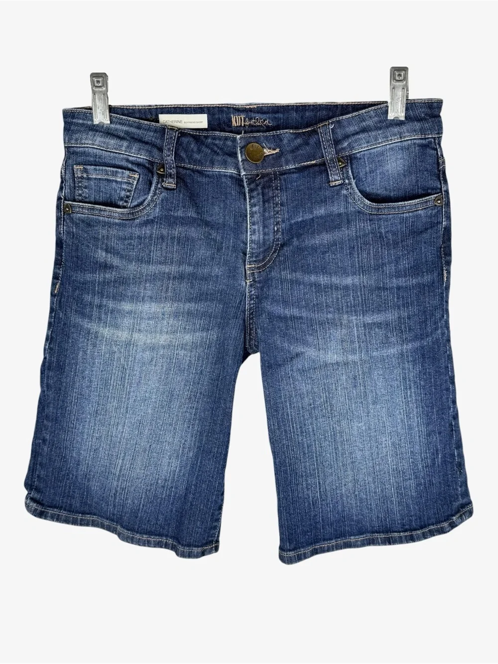Kut from the Kloth Catherine Denim Boyfriend Bermuda Shorts 6 Long Jean Shorts